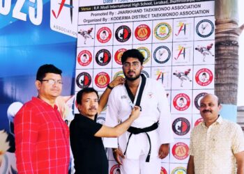 सीनियर ताइक्वांडो चैंपियनशिप में SBU के आयुष राज को मिला गोल्ड