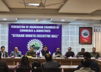 रांची शहर में विधि व्यवस्था दुरुस्त रखने के लिए सिटी SP के साथ चैंबर की वार्ता