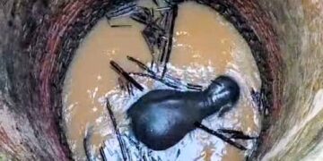 रांची के सोनाहातू में कुएं में गिरा हाथी,जंगल से भोजन की तलाश में भटक गया था