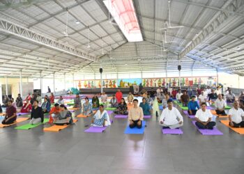 सरला बिरला विश्वविद्यालय में योग दिवस का आयोजन