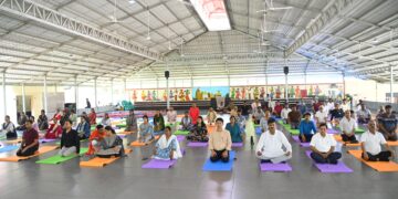 सरला बिरला विश्वविद्यालय में योग दिवस का आयोजन